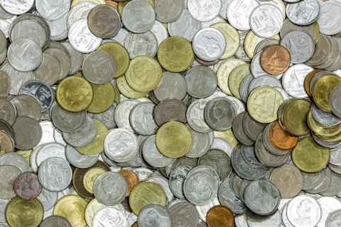 Background of the coins Stock Photos