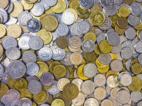 Background of coins Stock Photos