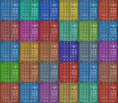 Background from color cargo containers Stock Illustration