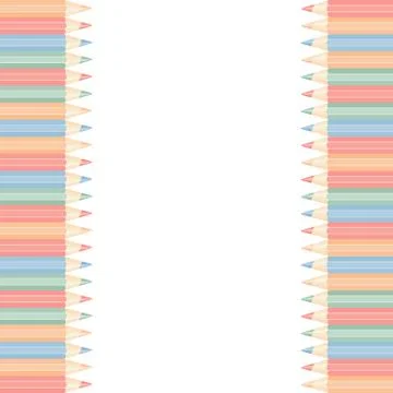 Background with color pencils Stock Illustration