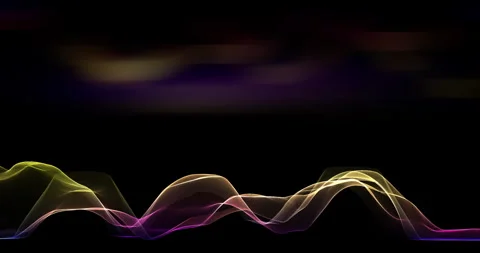 Background with color waveforms Stock Footage 257088543