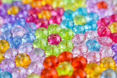 Background of colored beads, background of flowers made of colored beads Stock Photos