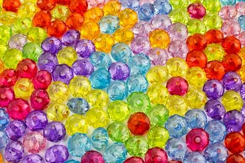 Background of colored beads, background of flowers made of colored beads Stock Photos