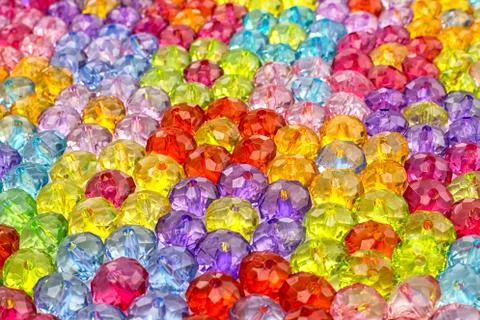 Background of colored beads, background of flowers made of colored beads Stock Photos