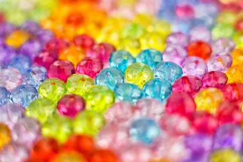 Background of colored beads, background of flowers made of colored beads Stock Photos