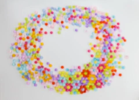 Background, colored beads blurred image Stockillustratie