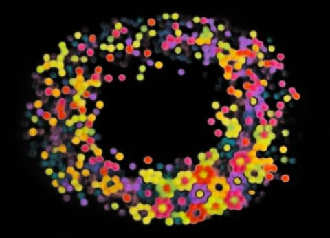 Background, colored beads blurred image Stock Illustration