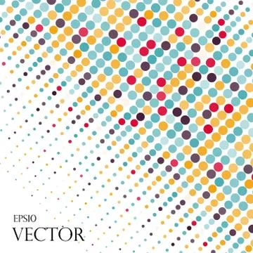 Background with the colored circles in a vector Illustrazione stock