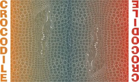 Background with colored crocodile skin 스톡 일러스트