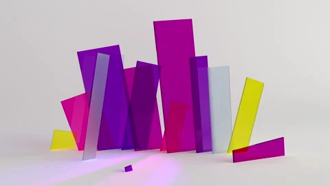 Background with colored glass plates Stock-Footage 236758938