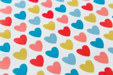 Background colored hearts Stock Photos
