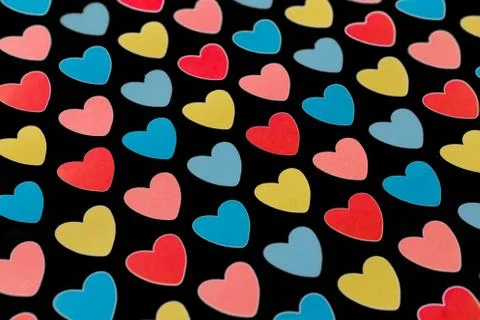 Background colored hearts Stock Photos