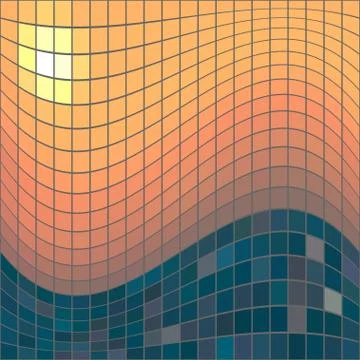 Background of colored mosaic Stock Illustration