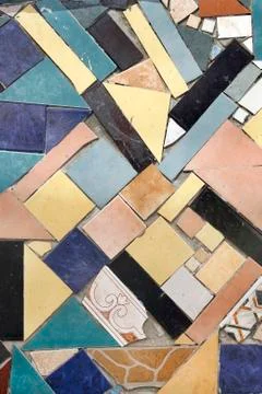 Background of colored mosaic with old tiles. Stock-Fotos