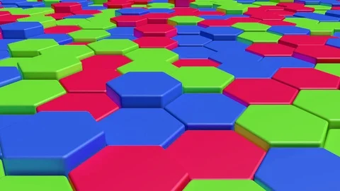 Background with colored moving polygons Stock-Footage 108418207