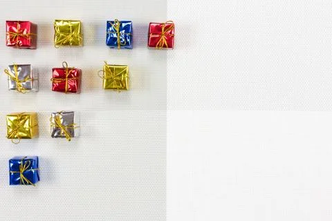 Background with colored packs Stock Photos