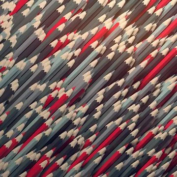 Background of colored pencils for creativity closeup. 3d rendering 스톡 일러스트