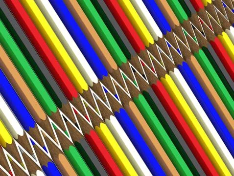 Background of colored pencils 스톡 일러스트