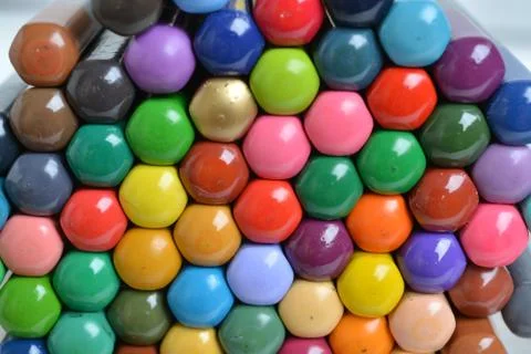 Background of colored pencils Stock Photos