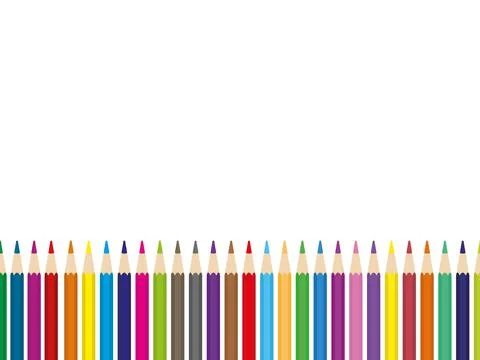 Background from colored pencils. Vector illustration Illustrazione stock