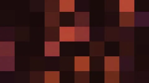 Background of colored pixel squares. Motion. Square background in retro pixel Illustrazione stock