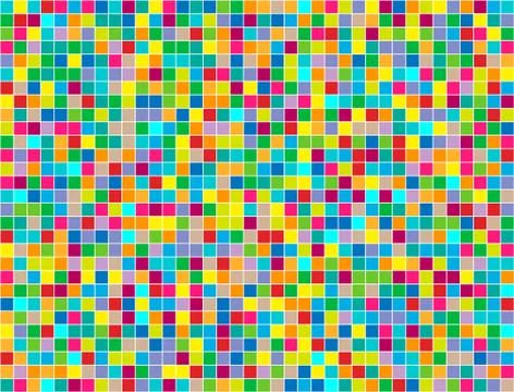 Background of colored squares painted in random order. Stock Illustration
