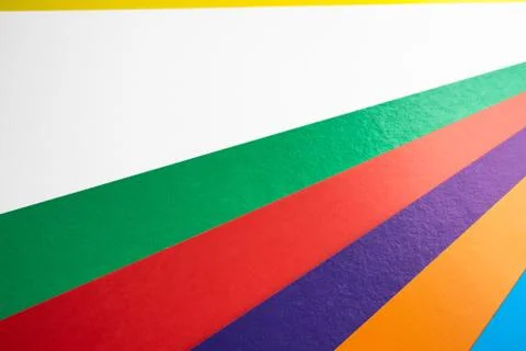 Background with colored stripes. Close-up. Background texture. There is a pla Foto stock