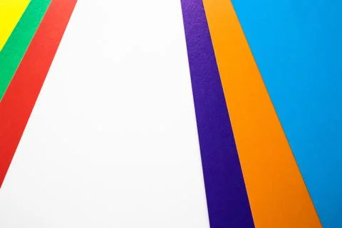 Background with colored stripes. Close-up. Background texture. There is a pla Stock Photos