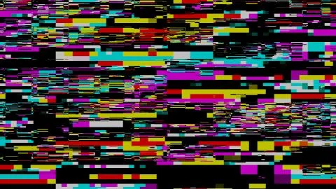 Background from colored stripes with glitch effect 스톡 일러스트