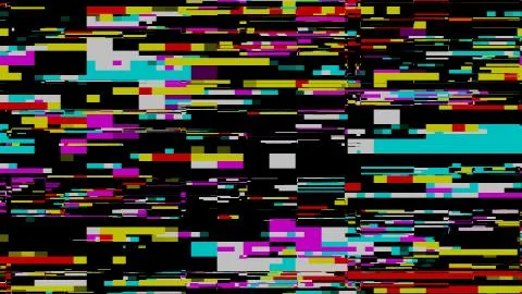 Background from colored stripes with glitch effect Illustrazione stock