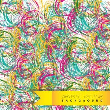 Background of colored tangle of lines, vector illustration Stock Illustration
