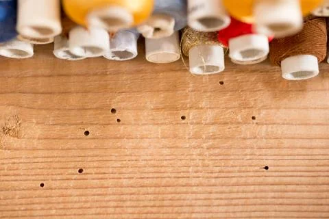 Background with colored threads Stock Photos