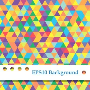 Background of Colored Triangles Stock Illustration
