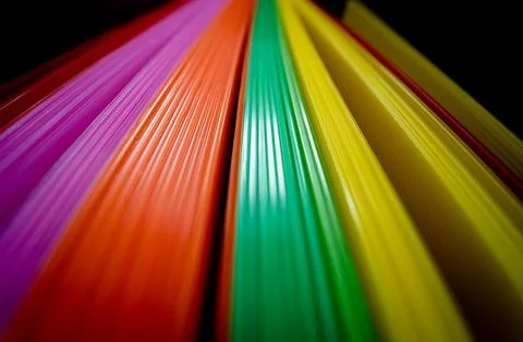Background of colorful abstract texture with plastic triangles 스톡 사진