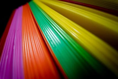 Background of colorful abstract texture with plastic triangles 스톡 사진