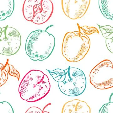 Background of colorful apples Stock Illustration