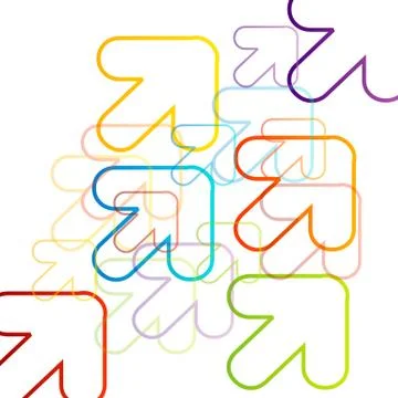 Background with colorful arrows Stock Illustration