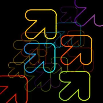 Background with colorful arrows Stock Illustration