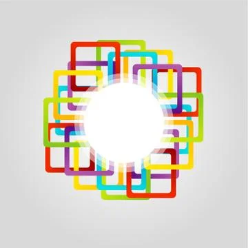 Background with colorful boxes Stock Illustration