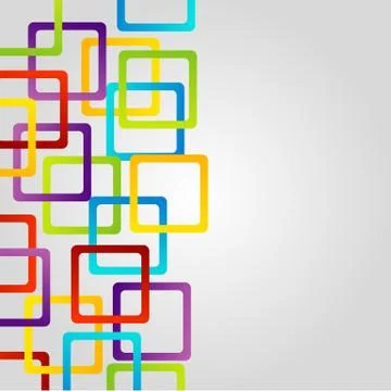 Background with colorful boxes Stock Illustration
