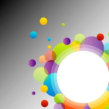 Background with colorful circles Stock Illustration