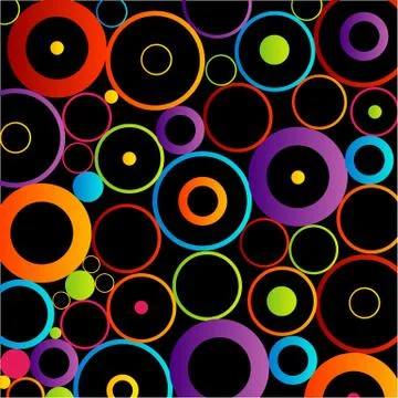 Background with colorful circles Stock Illustration