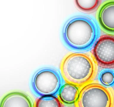 Background with colorful circles Stock Illustration