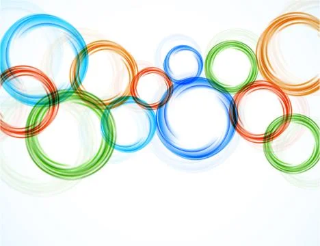 Background with colorful circles Stock Illustration