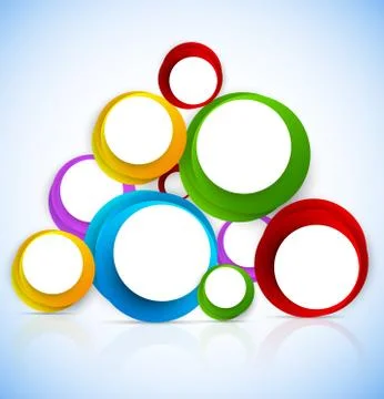 Background with colorful circles Stock Illustration