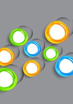 Background with colorful circles Illustrazione stock