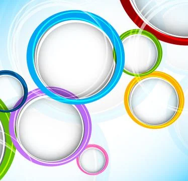 Background with colorful circles Stock Illustration