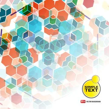 Background of colorful cubes with space for text Illustrazione stock