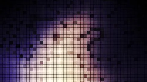 Background with colorful distortion pattern with pixels. Motion. Pixel pattern Stock Illustration