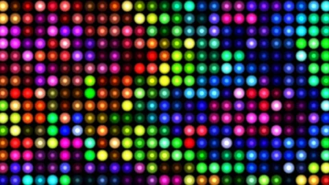 A background of colorful dots of light, flashing reflector lights for show Stock Footage 132874838